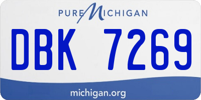 MI license plate DBK7269
