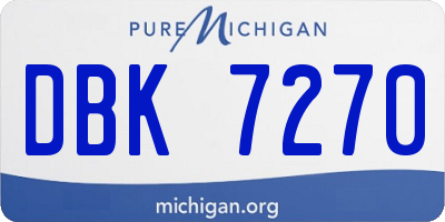 MI license plate DBK7270