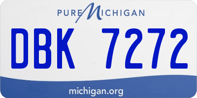 MI license plate DBK7272
