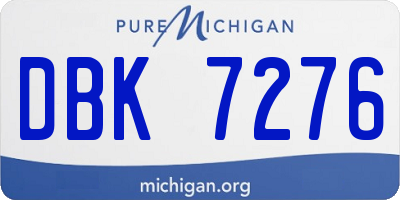 MI license plate DBK7276