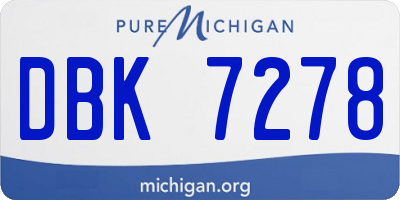 MI license plate DBK7278