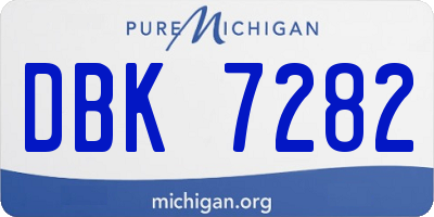 MI license plate DBK7282
