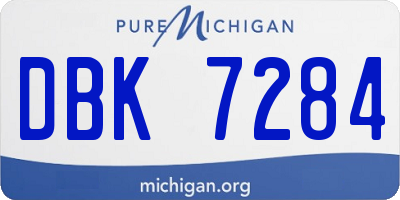 MI license plate DBK7284