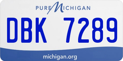 MI license plate DBK7289