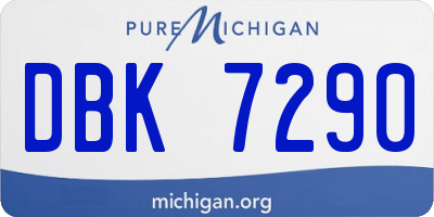 MI license plate DBK7290