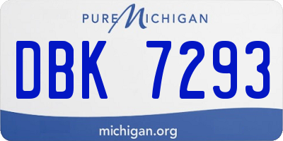 MI license plate DBK7293