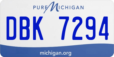 MI license plate DBK7294