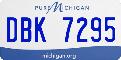 MI license plate DBK7295