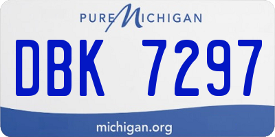 MI license plate DBK7297