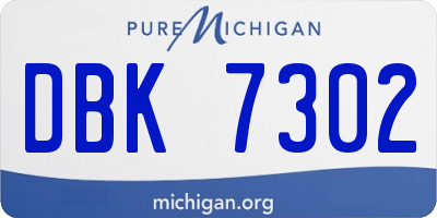 MI license plate DBK7302