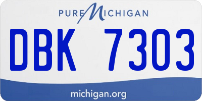 MI license plate DBK7303