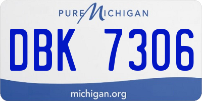 MI license plate DBK7306