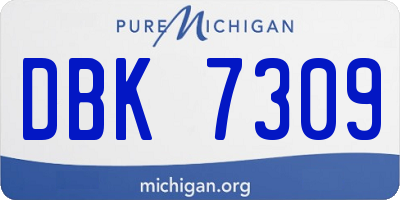 MI license plate DBK7309