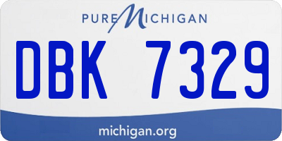 MI license plate DBK7329