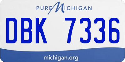 MI license plate DBK7336