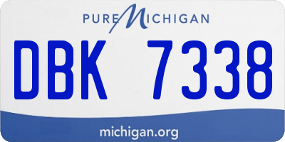 MI license plate DBK7338