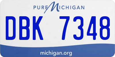 MI license plate DBK7348