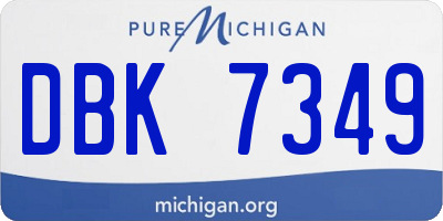MI license plate DBK7349
