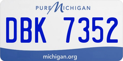 MI license plate DBK7352