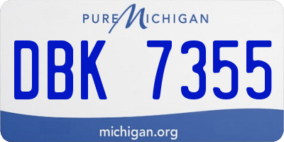 MI license plate DBK7355