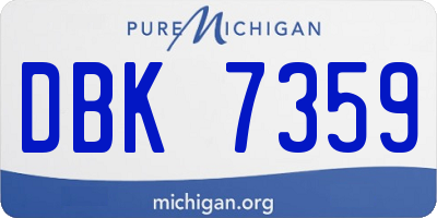 MI license plate DBK7359