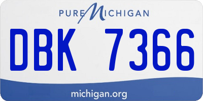 MI license plate DBK7366