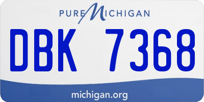 MI license plate DBK7368