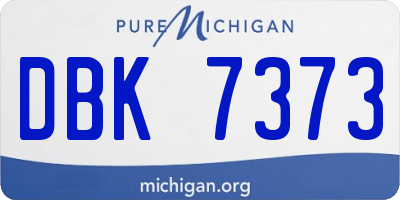 MI license plate DBK7373