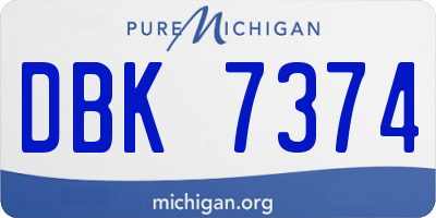 MI license plate DBK7374
