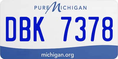 MI license plate DBK7378