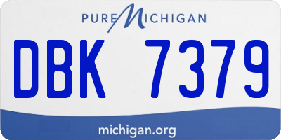 MI license plate DBK7379