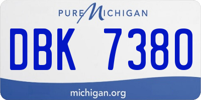 MI license plate DBK7380
