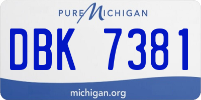 MI license plate DBK7381