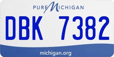 MI license plate DBK7382