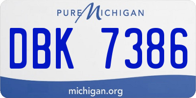 MI license plate DBK7386