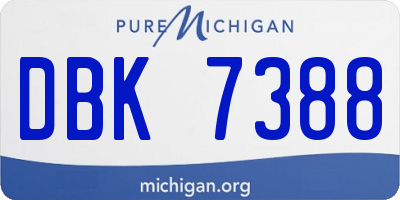 MI license plate DBK7388