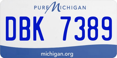 MI license plate DBK7389