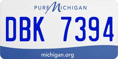 MI license plate DBK7394