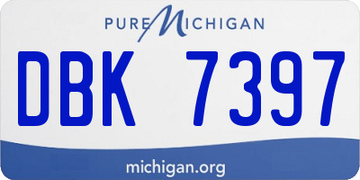 MI license plate DBK7397