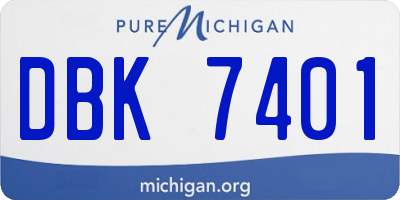 MI license plate DBK7401