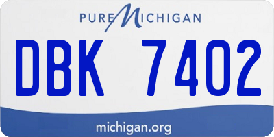 MI license plate DBK7402