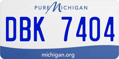 MI license plate DBK7404