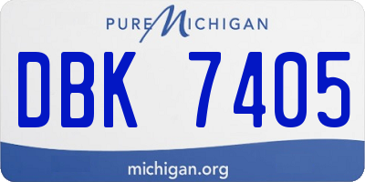 MI license plate DBK7405