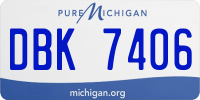 MI license plate DBK7406