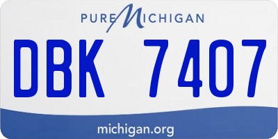 MI license plate DBK7407