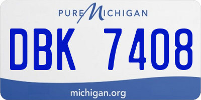 MI license plate DBK7408