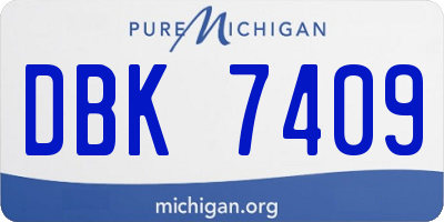 MI license plate DBK7409