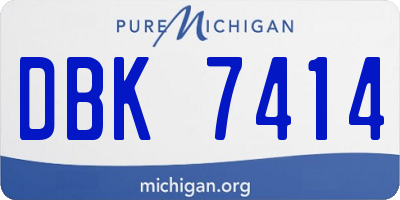 MI license plate DBK7414