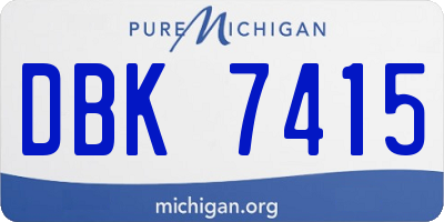 MI license plate DBK7415