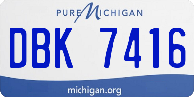 MI license plate DBK7416